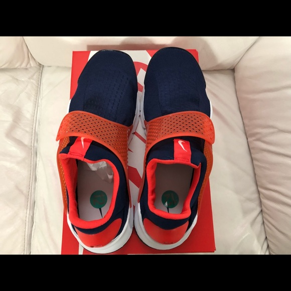 Nike Sock Dart KJCRD Navy Orange Size 12 New - Picture 4 of 8